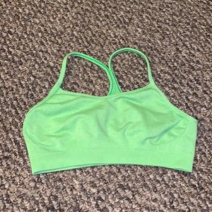 So cute neon green zelle sports bra no padding